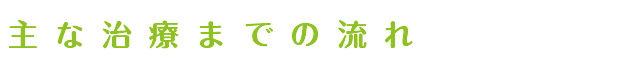 主な治療までの流れ